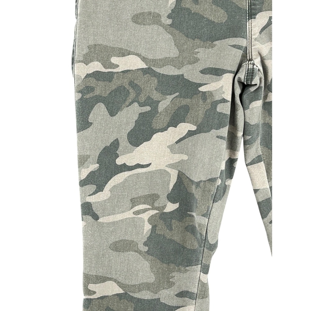 Sound Style Camo Ankle Pants Medium Green Platinum Stretch Pull On Slimming - Picture 3 of 8